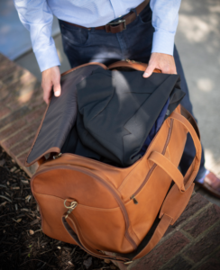 MENDOZA | Leather Duffle Bag With U-Shape Zipper (SLC-202) - Image 9