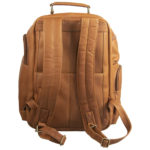 Leather backpack back angle