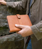 Small leather snap journal