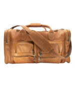 Large leather duffle bag
