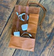 Leather Travel Cable organizer