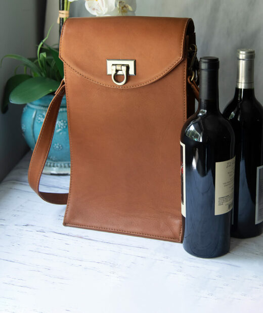 Our wine tote can hold 2 bottles